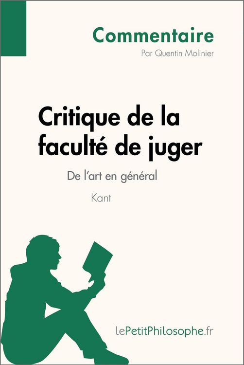 Produktbild: Critique de la facult&eacute; de juger de Kant - De l'art en g&eacute;n&eacute;ral (Commentaire)