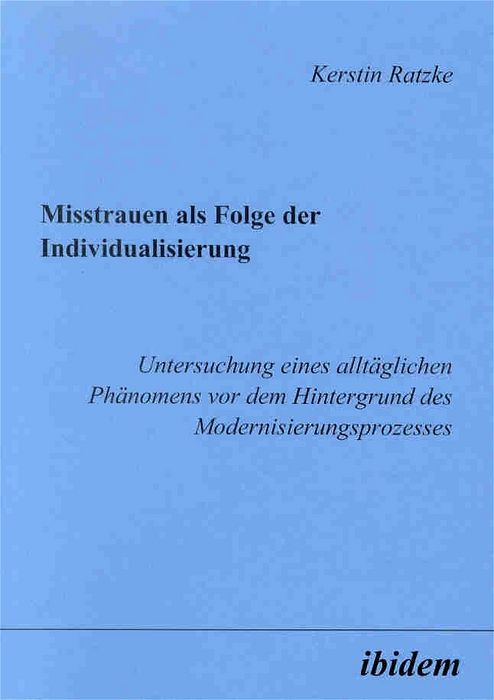 Produktbild: Misstrauen als Folge der Individualisierung