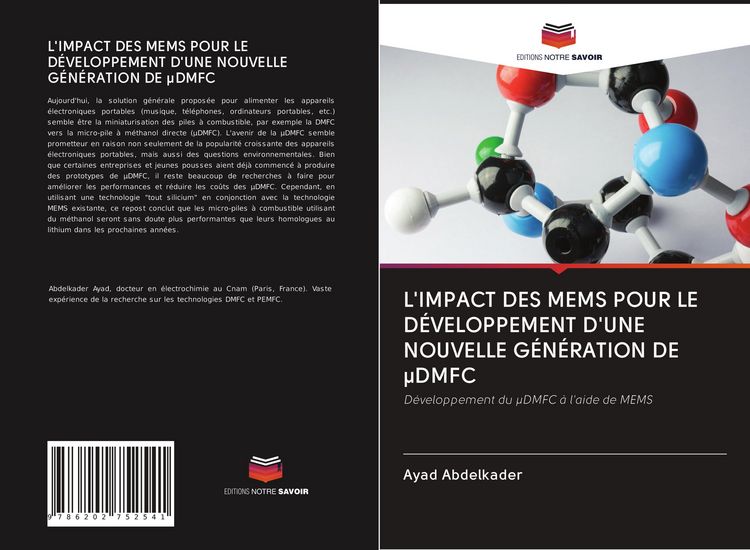 Produktbild: L'IMPACT DES MEMS POUR LE D&Eacute;VELOPPEMENT D'UNE NOUVELLE G&Eacute;N&Eacute;RATION DE &micro;DMFC