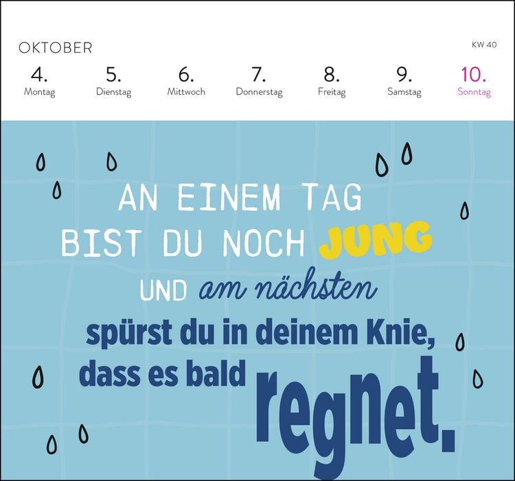 Produktbild: Postkartenkalender 2027: Falls mich jemand sucht: Ich bin im Eimer
