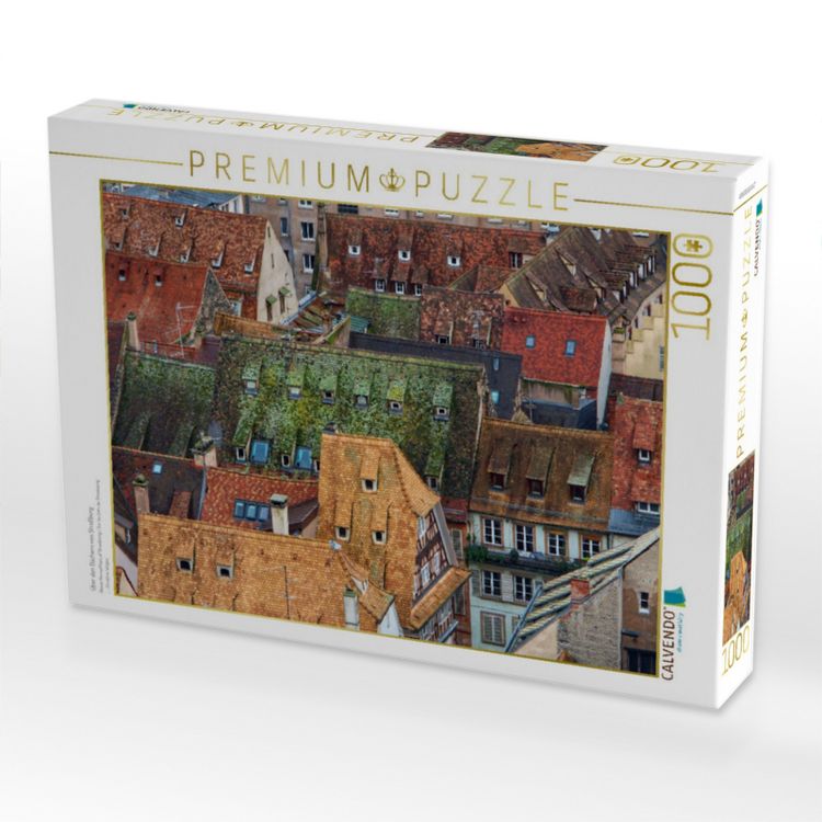 Produktbild: CALVENDO Puzzle &Uuml;ber den D&auml;chern von Stra&szlig;burg | 1000 Teile Lege-Gr&ouml;&szlig;e 64x48cm Foto-Puzzle f&uuml;r gl&uuml;ckliche Stunden