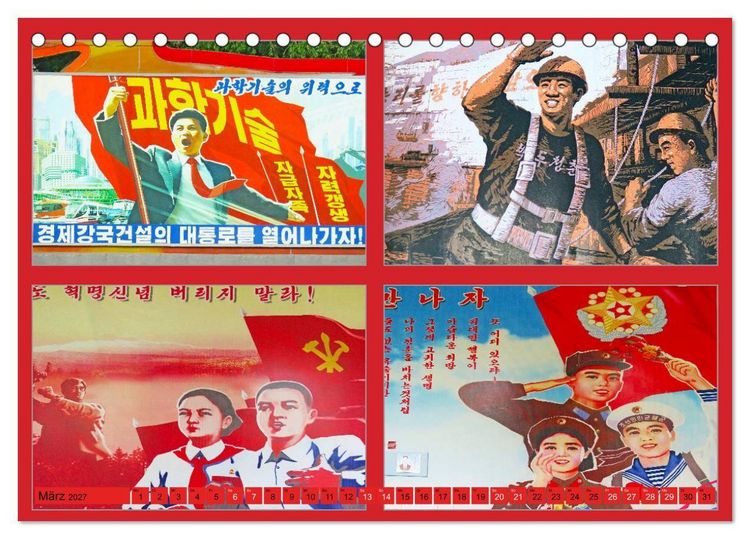 Produktbild: NORDKOREA - SCH&Ouml;NES UNGEW&Ouml;HNLICHES FARBIGES FREUNDLICHES (Tischkalender 2027 DIN A5 quer), CALVENDO Monatskalender