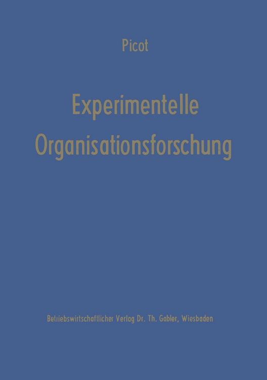 Produktbild: Experimentelle Organisationsforschung
