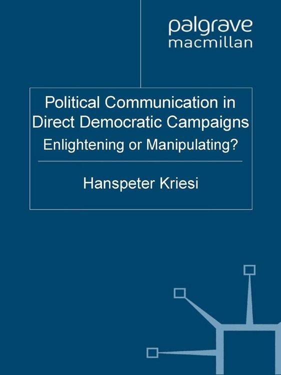 Produktbild: Political Communication in Direct Democratic Campaigns