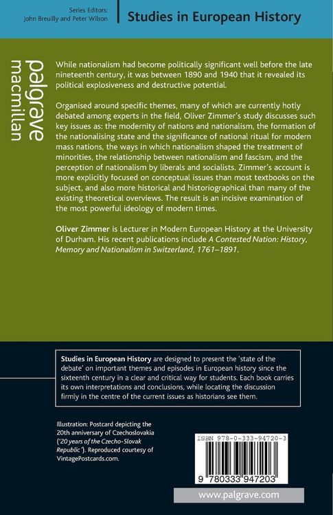 Produktbild: Nationalism in Europe, 1890-1940