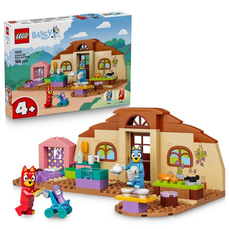 Produktbild: LEGO 11221 Bluey Schule mit Rusty und Bluey, Spielzeug f&uuml;r Kleinkinder
