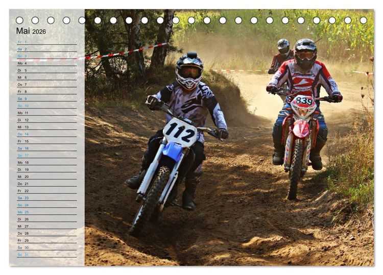 Produktbild: Motocross - tollk&uuml;hne Kerle (Tischkalender 2026 DIN A5 quer), CALVENDO Monatskalender