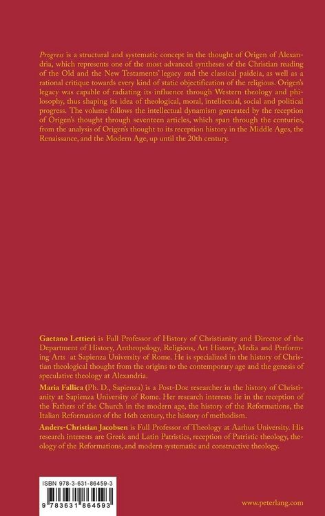 Produktbild: Progress in Origen and the Origenian Tradition