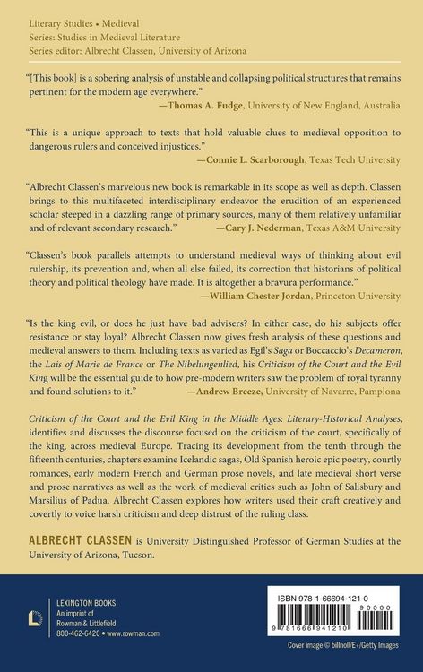 Produktbild: Criticism of the Court and the Evil King in the Middle Ages