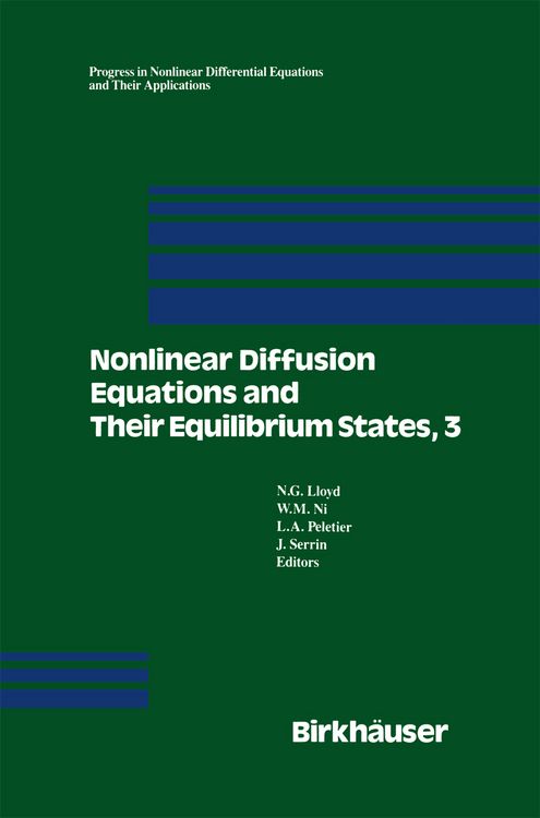 Produktbild: Nonlinear Diffusion Equations and Their Equilibrium States, 3