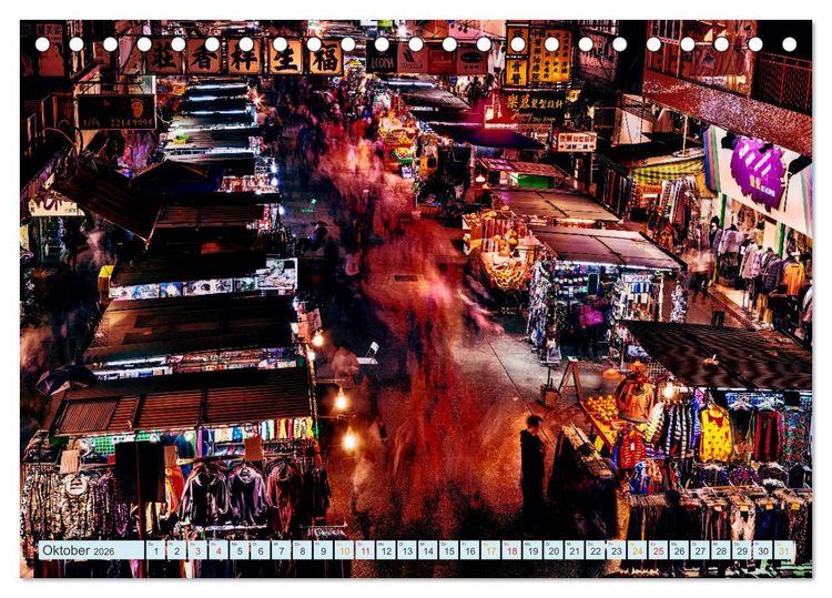 Produktbild: Hongkong Street (Tischkalender 2026 DIN A5 quer), CALVENDO Monatskalender