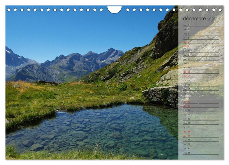 Produktbild: MONTAGNES Sommets des Hautes-Alpes (Calendrier mural 2026 DIN A4 vertical), CALVENDO calendrier mensuel