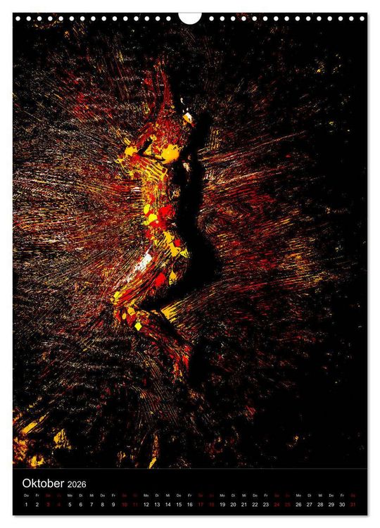 Produktbild: Farbakte - Action Paintings (Wandkalender 2026 DIN A3 hoch), CALVENDO Monatskalender