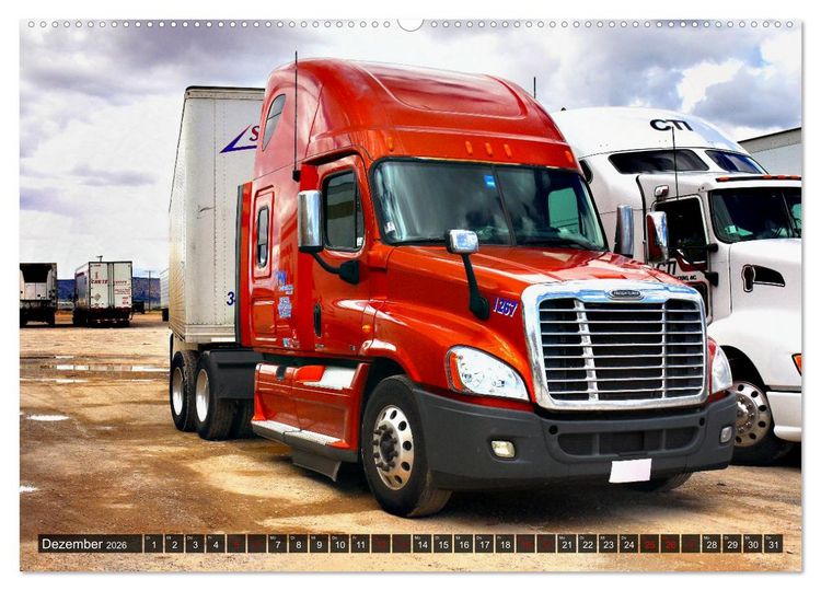 Produktbild: Amerikanische Lastwagen - Trucks (hochwertiger Premium Wandkalender 2026 DIN A2 quer), Kunstdruck in Hochglanz