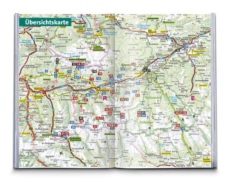 Produktbild: KOMPASS Wanderf&uuml;hrer Dachstein-Tauern Ost, 70 Touren mit Extra-Tourenkarte