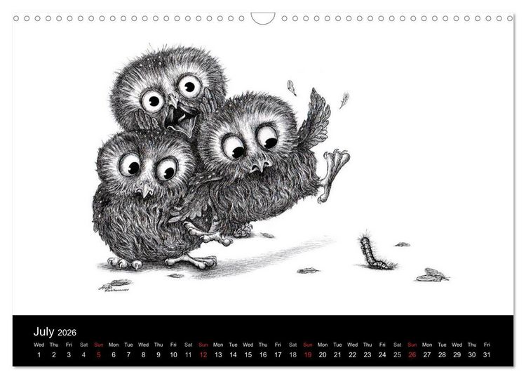 Produktbild: owls & friends 2026 (Wall Calendar 2026 DIN A3 landscape), CALVENDO 12 Month Wall Calendar