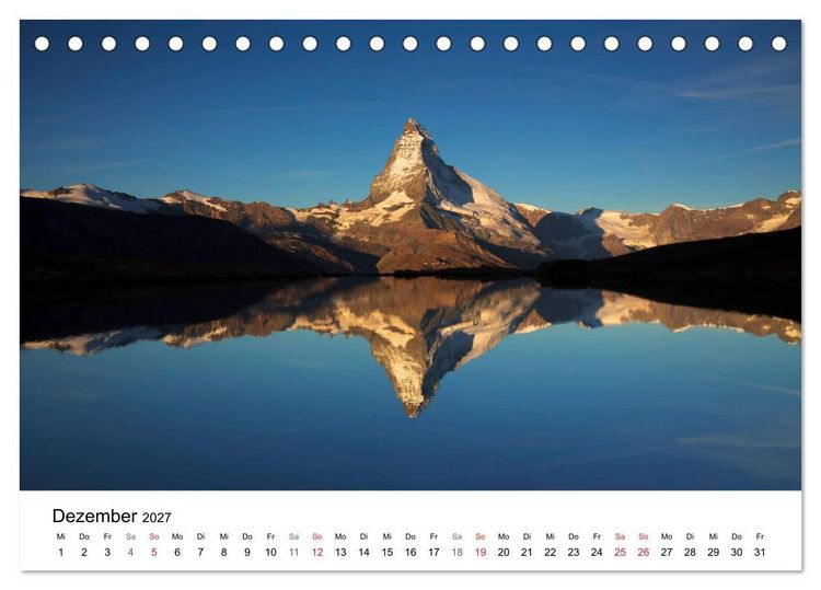Produktbild: BERGSEEN Schweizer Alpen (Tischkalender 2027 DIN A5 quer), CALVENDO Monatskalender