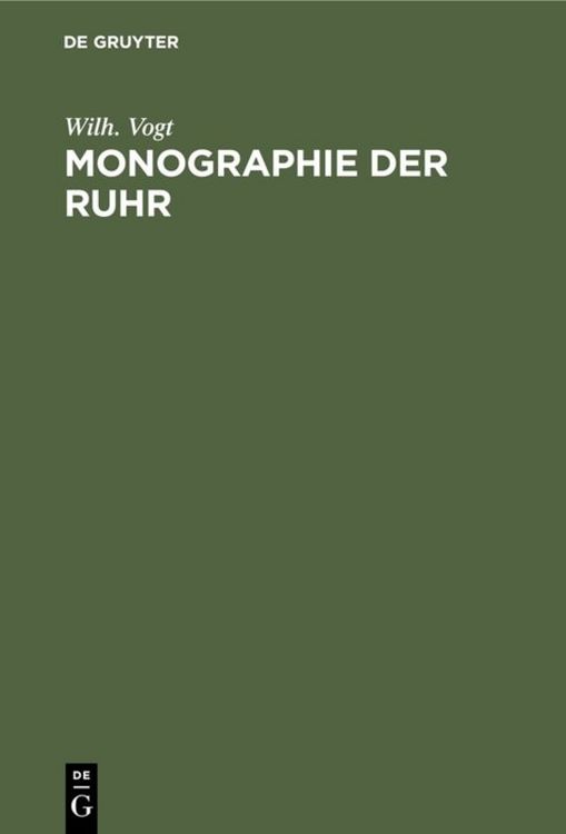 Produktbild: Monographie der Ruhr