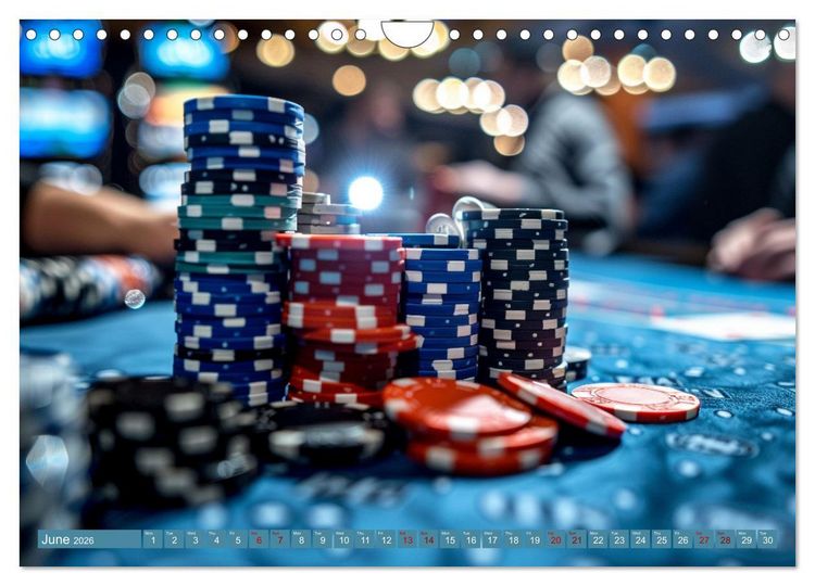 Produktbild: Texas Hold'em Poker Faces (Wall Calendar 2026 DIN A4 landscape), CALVENDO 12 Month Wall Calendar