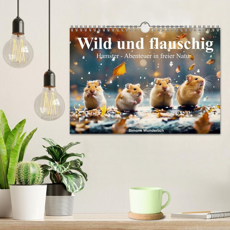 Produktbild: Wild und flauschig - Hamster - Abenteuer in freier Natur (Wandkalender 2026 DIN A4 quer), CALVENDO Monatskalender