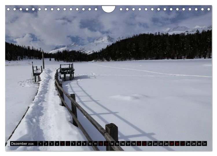 Produktbild: Piz Bernina - H&ouml;hepunkte aus dem Oberengadin (Wandkalender 2026 DIN A4 quer), CALVENDO Monatskalender
