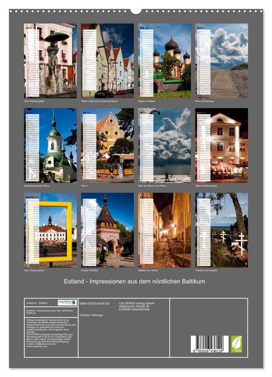 Produktbild: Estland - Impressionen aus dem n&ouml;rdlichen Baltikum (hochwertiger Premium Wandkalender 2026 DIN A2 hoch), Kunstdruck in Hochglanz