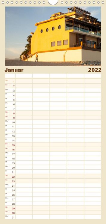Produktbild: Augenblicke in Baja California Sur - Familienplaner hoch (Wandkalender 2022 , 21 cm x 45 cm, hoch)