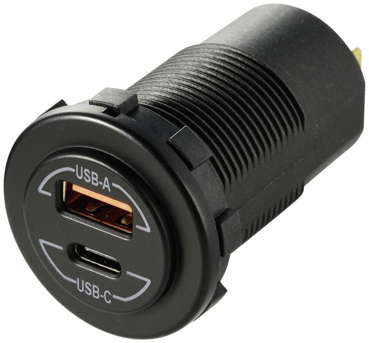 Produktbild: VOLTCRAFT Power-Delivery USB-Einbausteckdose Kfz 60W 12/24V