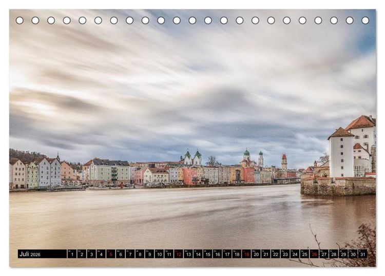 Produktbild: Passau, das Venedig Bayerns (Tischkalender 2026 DIN A5 quer), CALVENDO Monatskalender