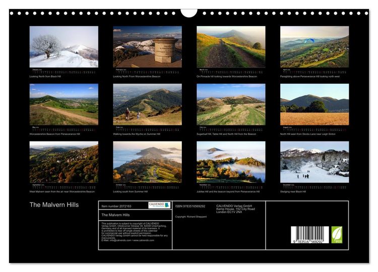 Produktbild: The Malvern Hills (Wall Calendar 2026 DIN A3 landscape), CALVENDO 12 Month Wall Calendar