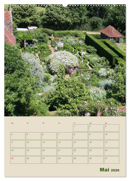 Produktbild: Schl&ouml;sser und G&auml;rten in England (Wandkalender 2026 DIN A2 hoch), CALVENDO Monatskalender