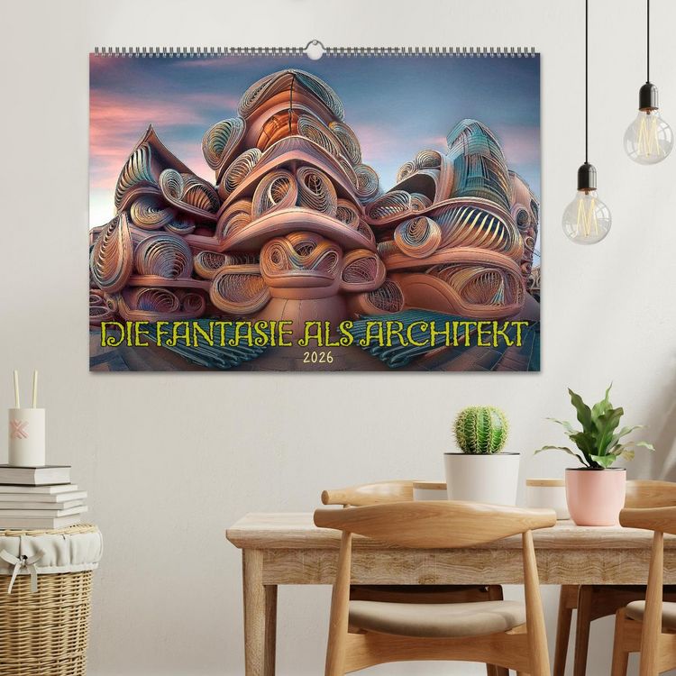 Produktbild: Die Fantasie als Architekt (Wandkalender 2026 DIN A2 quer), CALVENDO Monatskalender