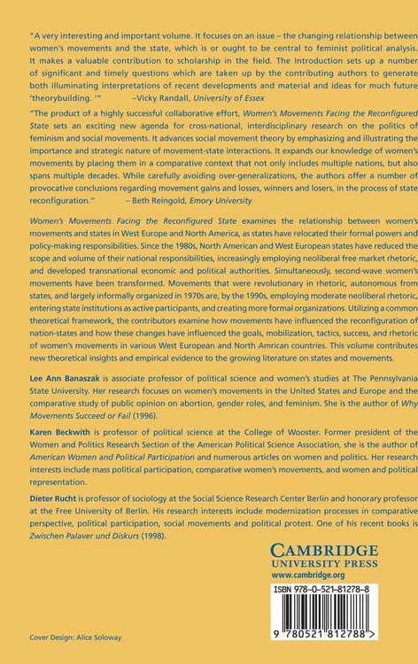 Produktbild: Women's Movements Facing the Reconfigured State