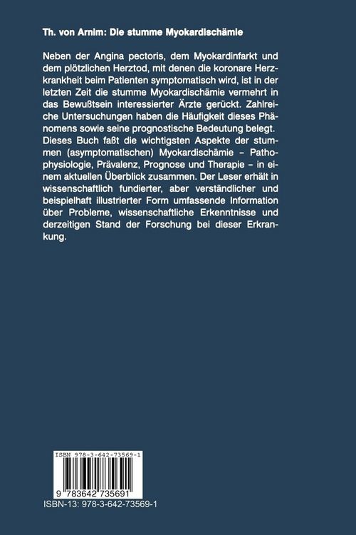 Produktbild: Die stumme Myokardisch&auml;mie