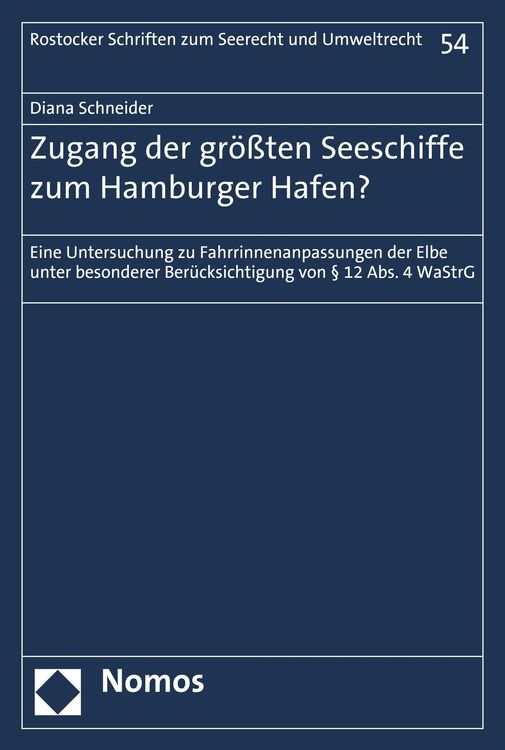 Produktbild: Zugang der gr&ouml;&szlig;ten Seeschiffe zum Hamburger Hafen?