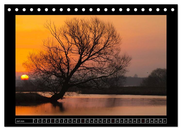 Produktbild: Lichtlandschaft Worpswede (Tischkalender 2026 DIN A5 quer), CALVENDO Monatskalender