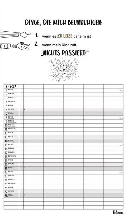 Produktbild: Visual Words Familienplaner 2027
