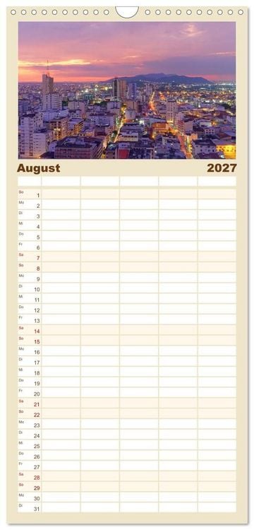 Produktbild: Familienplaner 2027 - Entdecke Ecuador mit 5 Spalten (Wandkalender, 21 x 45 cm) CALVENDO