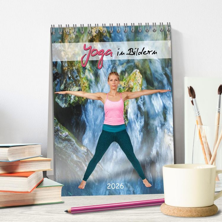 Produktbild: Yoga in Bildern (Tischkalender 2026 DIN A5 hoch), CALVENDO Monatskalender