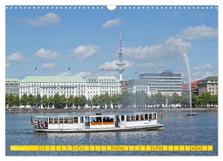 Produktbild: Hamburg - Perle an der Elbe (Wandkalender 2026 DIN A3 quer), CALVENDO Monatskalender