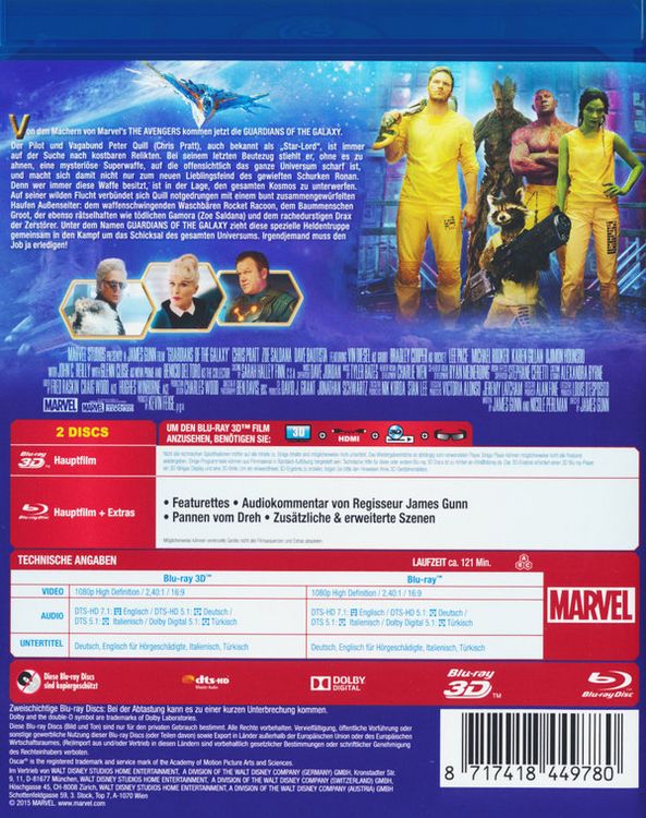 Produktbild: Guardians of the Galaxy ( + Blu-ray)
