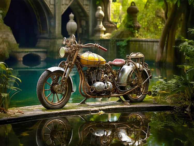 Produktbild: CALVENDO Puzzle Motorradsommer | 1000 Teile Lege-Gr&ouml;&szlig;e 64x48cm Foto-Puzzle f&uuml;r gl&uuml;ckliche Stunden