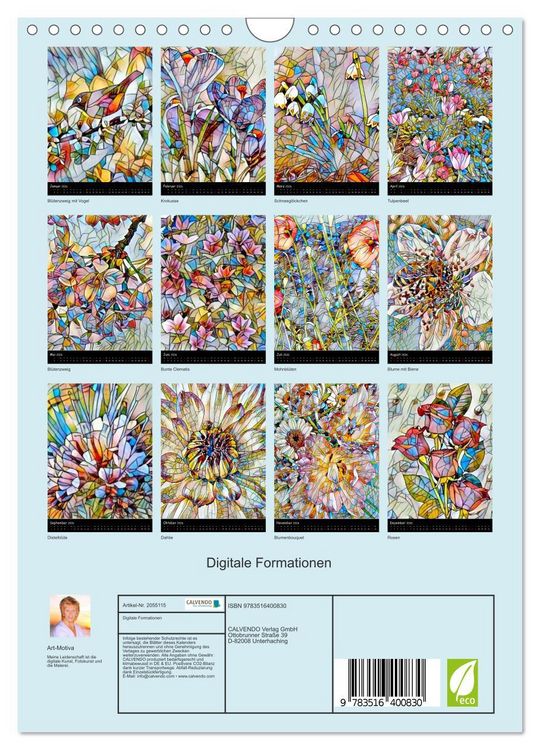 Produktbild: Digitale Formationen (Wandkalender 2026 DIN A4 hoch), CALVENDO Monatskalender