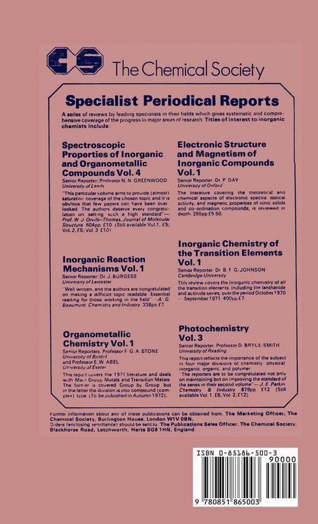 Produktbild: Inorganic Chemistry of the Transition Elements