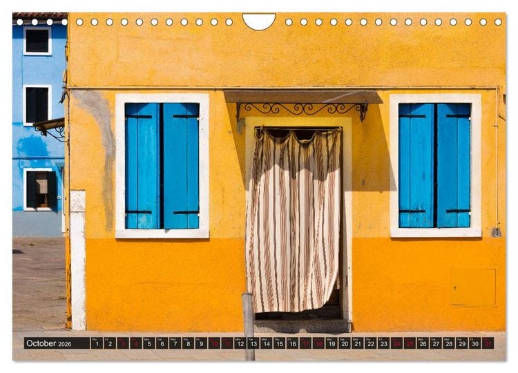 Produktbild: Burano - The colourful island (Wall Calendar 2026 DIN A4 landscape), CALVENDO 12 Month Wall Calendar