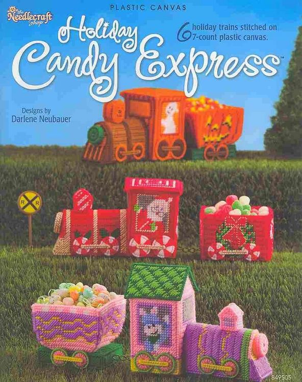 Produktbild: Holiday Candy Express: 6 Holiday Trains Stitched on 7-Count Plastic Canvas