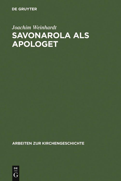 Produktbild: Savonarola als Apologet