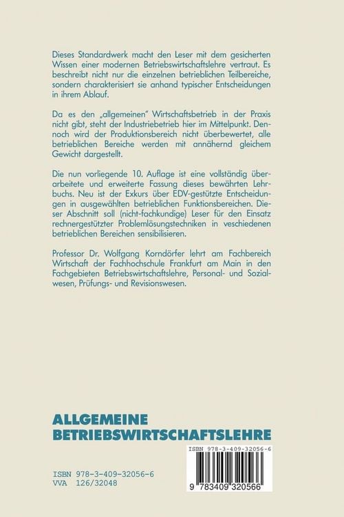 Produktbild: Allgemeine Betriebswirtschaftslehre