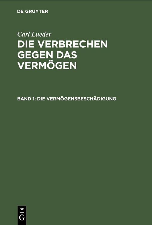 Produktbild: Die Verm&ouml;gensbesch&auml;digung