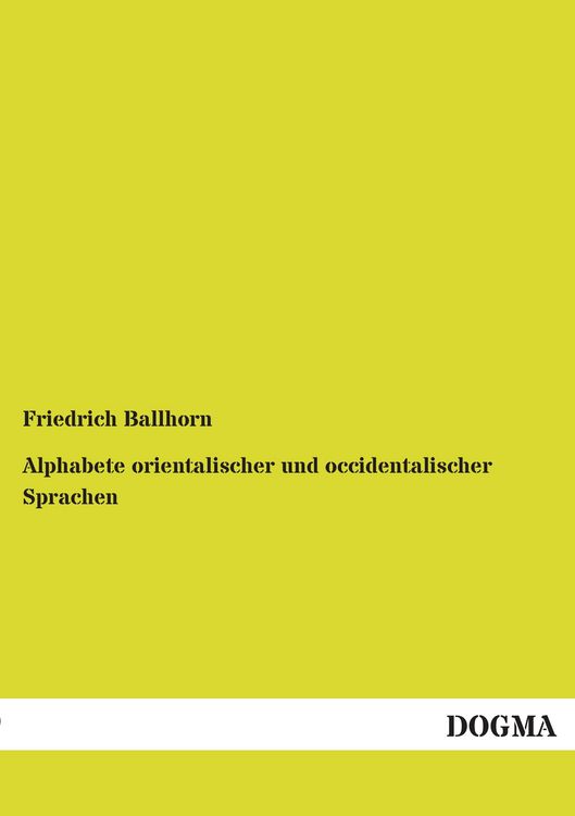 Produktbild: Alphabete orientalischer und occidentalischer Sprachen